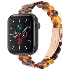 Per Apple Watch 42mm / 41mm / 40mm / 38mm Cinturino ovale in resina (colore tartaruga)