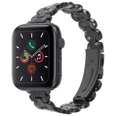 Per Apple Watch 42mm / 41mm / 40mm / 38mm Cinturino ovale in resina (nero flash)