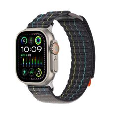 Per Apple Watch 46mm / 49mm / 45mm / 44mm Kalebol Cinturino sportivo in nylon a doppia sezione (grigio antracite)