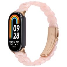 Per Xiaomi Smart Band 9/8 Cinturino in resina ovale (polvere di perla)