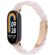Per Xiaomi Smart Band 9/8 Cinturino in resina ovale (fiore rosa)