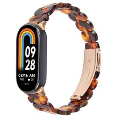 Per Xiaomi Smart Band 9/8 Cinturino in resina ovale (colore tartaruga)