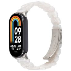 Per Xiaomi Smart Band 9/8 Cinturino in resina ovale (bianco flash)