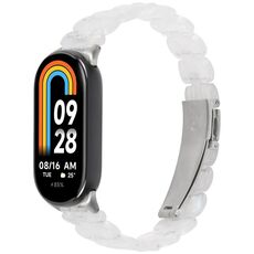 Per Xiaomi Smart Band 9/8 Cinturino in resina ovale (bianco perla)