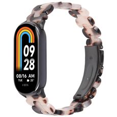 Per Xiaomi Smart Band 9/8 Cinturino in resina ovale (fiore grigio chiaro)