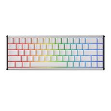 AjazzALUX68 MAX RGB Tastiera meccanica fai da te con albero magnetico a filo singolo, colore: bianco
