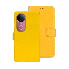 Per vivo V50 5G Global idewei Crazy Horse Texture Custodia in pelle per telefono (giallo)