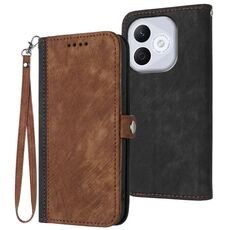 Per Honor 400 Lite Custodia in pelle con cinturino a doppia piega e fibbia laterale (marrone)