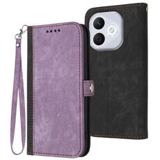 Per Honor 400 Lite Custodia in pelle con cinturino a doppia piega e fibbia laterale (viola)