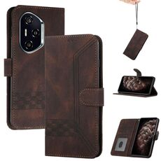 Custodia in pelle Flip Cubic Skin Feel per Honor 400 (marrone)