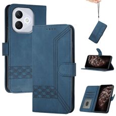 Custodia in pelle Flip Cubic Skin Feel per Honor 400 Lite (blu)