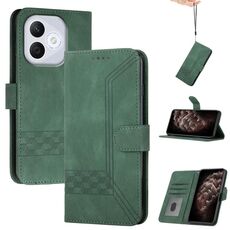 Custodia in pelle Flip Cubic Skin Feel per Honor 400 Lite (verde)
