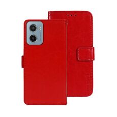 Per Motorola Moto E15 idewei Crazy Horse Texture Custodia in pelle per telefono (rosso)