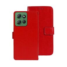 Per Motorola Moto G Power 2025 idewei Crazy Horse Texture Custodia in pelle per telefono (rosso)