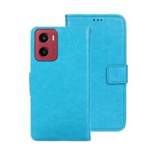 Per Motorola Moto G05 idewei Crazy Horse Texture Custodia in pelle per telefono (blu cielo)