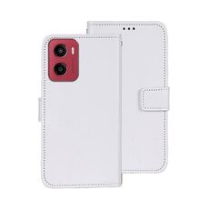 Per Motorola Moto G05 idewei Crazy Horse Texture Custodia in pelle per telefono (bianco)