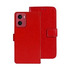 Per Motorola Moto G05 idewei Crazy Horse Texture Custodia in pelle per telefono (rosso)