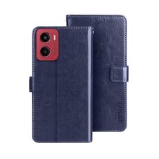 Per Motorola Moto G05 idewei Crazy Horse Texture Custodia in pelle per telefono (blu)