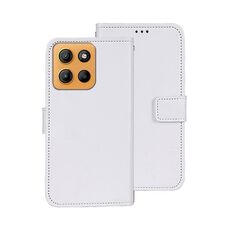 Per Motorola Moto G15 idewei Crazy Horse Texture Custodia in pelle per telefono (bianco)