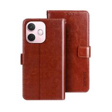 Per OPPO A5 Pro 5G Global idewei Crazy Horse Texture Custodia in pelle per telefono (marrone)