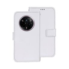 Per Realme 14 Pro 5G idewei Crazy Horse Texture Custodia in pelle per telefono (bianco)