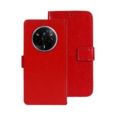 Per Realme 14 Pro 5G idewei Crazy Horse Texture Custodia in pelle per telefono (rosso)