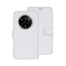 Per Realme 14 Pro+ 5G idewei Crazy Horse Texture Custodia in pelle per telefono (bianco)