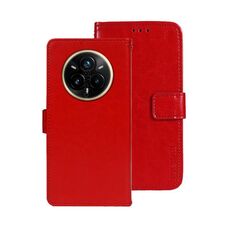 Per Realme 14 Pro+ 5G idewei Crazy Horse Texture Custodia in pelle per telefono (rosso)