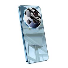 Per Xiaomi 15 Ultra Custodia per telefono antiurto con airbag a cristalli di ghiaccio e placcatura elettrolitica (blu)