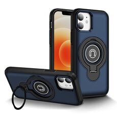 Per iPhone 12 Custodia magnetica per telefono con supporto ad anello (blu)