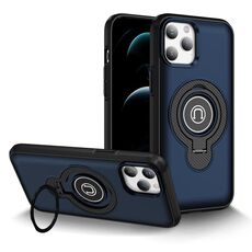 Per iPhone 12 Pro Custodia magnetica per telefono con supporto ad anello (blu)