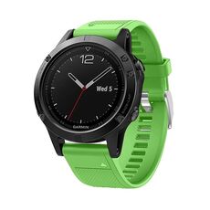 Per Garmin QuickFit Kalebol 22mm cinturino in silicone con trama a rombo (verde erba)