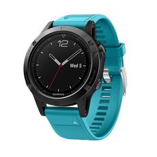 Per Garmin QuickFit Kalebol 22mm cinturino in silicone con trama a rombo (blu)