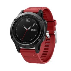 Per Garmin QuickFit Kalebol 22mm cinturino in silicone con trama a rombo (rosso)