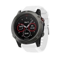 Per Garmin QuickFit Kalebol 26mm cinturino in silicone con trama a rombo (bianco)