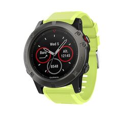 Per Garmin QuickFit Kalebol 26mm cinturino in silicone con trama a rombo (verde erba)