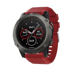 Per Garmin QuickFit Kalebol 26mm cinturino in silicone con trama a rombo (rosso)