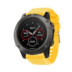 Per Garmin QuickFit Kalebol 26mm cinturino in silicone con trama a rombo (giallo)