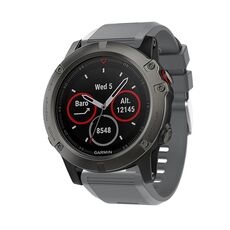 Per Garmin QuickFit Kalebol 26mm cinturino in silicone con trama a rombo (grigio)