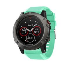 Per Garmin QuickFit Kalebol 26mm cinturino in silicone con trama a rombo (verde acqua)
