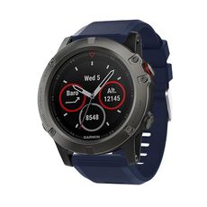 Per Garmin QuickFit Kalebol 26mm cinturino in silicone con trama a rombo (blu notte)