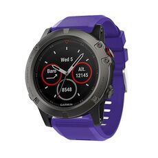 Per Garmin QuickFit Kalebol 26mm cinturino in silicone con trama a rombo (viola)