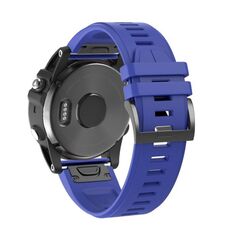 Per Garmin QuickFit 26mm Kalebol Plain Texture Cinturino in silicone per orologio (blu reale)