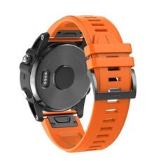 Per Garmin QuickFit 26mm Kalebol Plain Texture Cinturino in silicone per orologio (arancione)