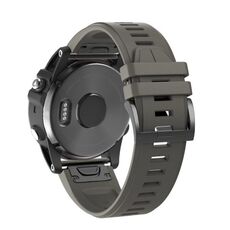 Per Garmin QuickFit 26mm Kalebol Plain Texture Cinturino in silicone per orologio (verde militare)
