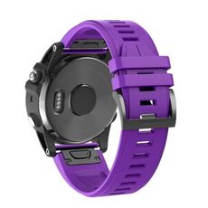 Per Garmin QuickFit 26mm Kalebol Plain Texture Cinturino in silicone per orologio (viola)