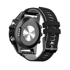 Per Garmin QuickFit 22mm Kalebol Cinturino in silicone a due strati (nero grigio)