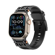 Per Apple Watch 46mm / 49mm / 45mm / 44mm Kalebol Armor TPU Watch Band (Nero)