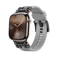 Per Apple Watch 42mm / 41mm / 40mm / 38mm Kalebol Armor TPU Watch Band (Nero Grigio)
