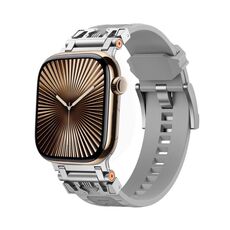 Per Apple Watch 42mm / 41mm / 40mm / 38mm Kalebol Armor TPU Watch Band (grigio argento)